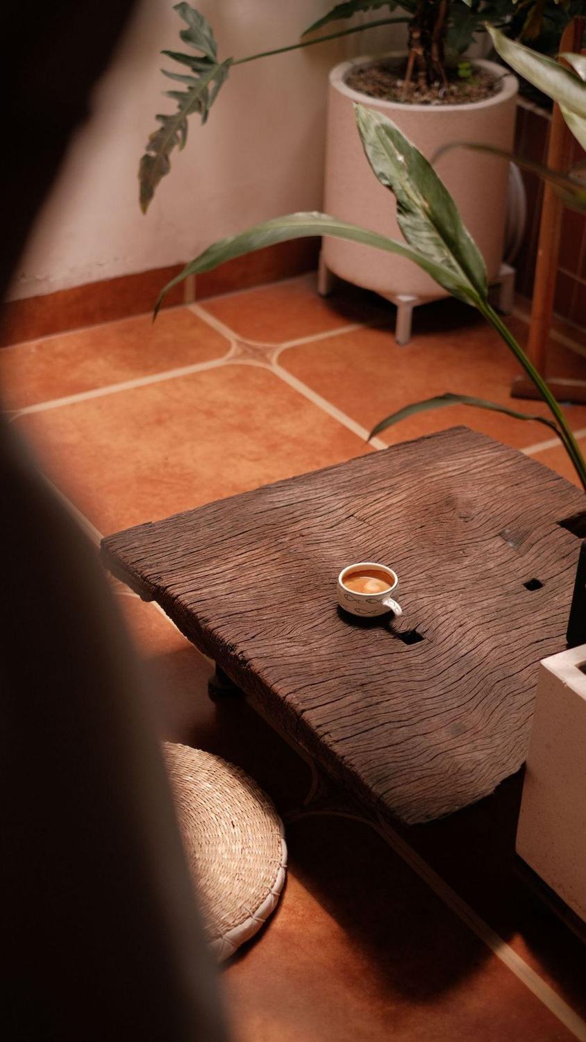 Rustic handmade wood table